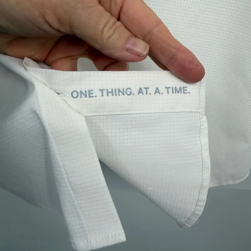 Lululemon White Short Sleeve Collared Airing Easy Button Up Shirt Size 2XL - Picture 5 of 11